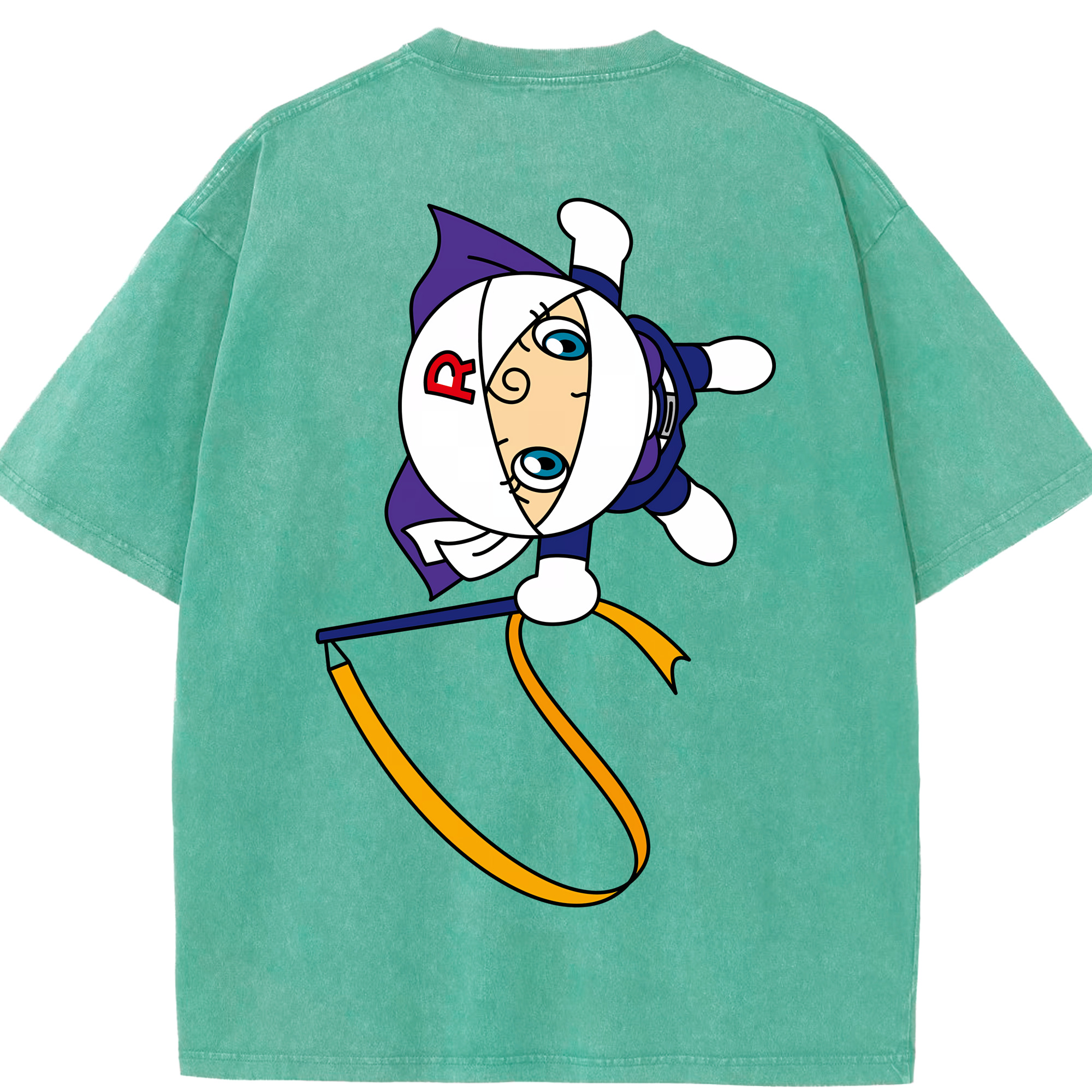 （画像用） アンパンマン Anpanman 綿100% ヴィンテージ風 半袖Tシャツ（背面プリント）